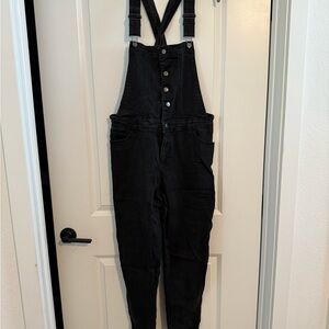 Forever 21 Black Button-Front Jumpsuit